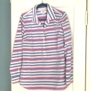 Vineyard Vines Popover  striped blouse NWOT